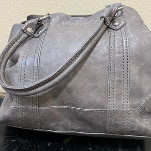Frye Melissa all leather Gray satchel Bag.